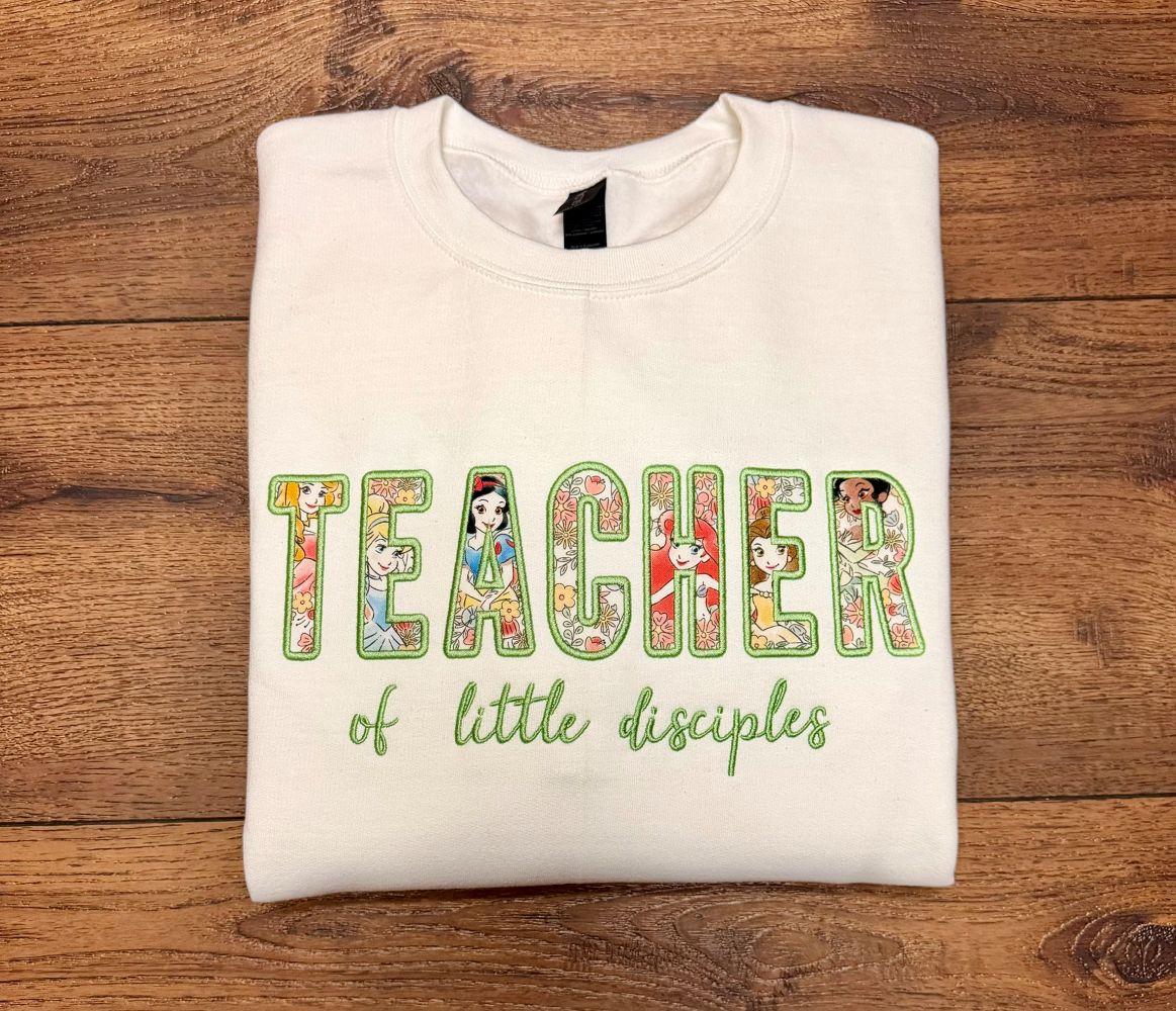Fabric Keepsake Sweatshirt Stitched by Threaded by the Books Custom Embroidery in Bakersfield CA