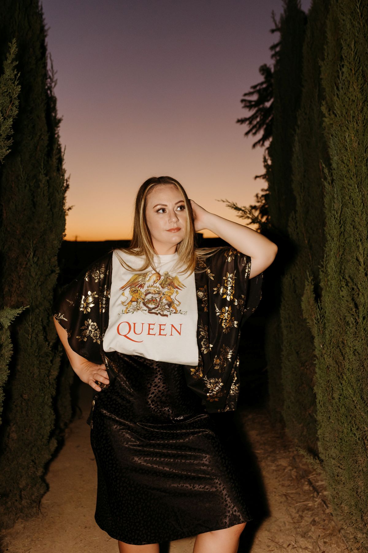 Gold Rose Queen Tee Custom Kimono Tee by Threaded by the Books Custom Kimono Tees in Bakersfield CA